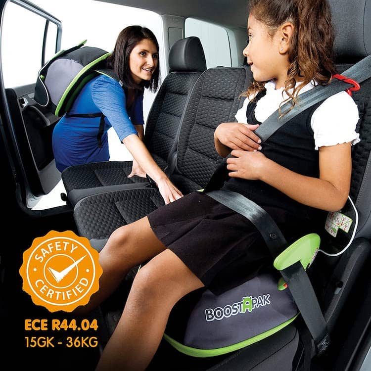 Bubble Bum Inflatable Travel Portable Booster Seat, for Kids 40-100 lbs -  for Car - Backless, Foldable & Narrow Slim Fit - Perfect for 4-11yrs Old 