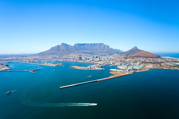 Best Sunset Cruises in Cape Town, aerial view of Cape Town