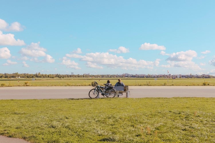 Cycling at Tempelhofer Feld Berlin