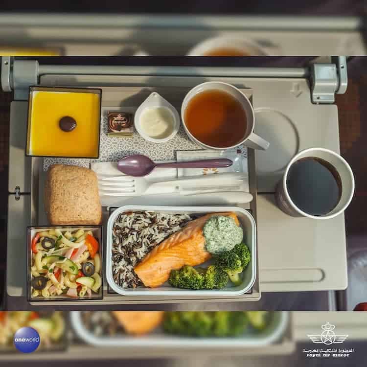 Economy Class Meal on Air Maroc Flight