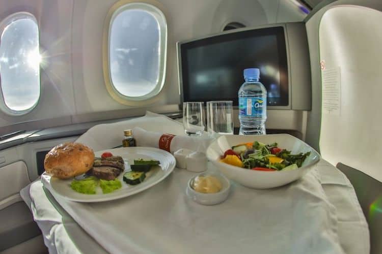 Ethiopian Airlines Business Class Meal Option