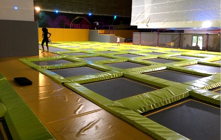 Trampoline City in Gennevilliers, Paris, France