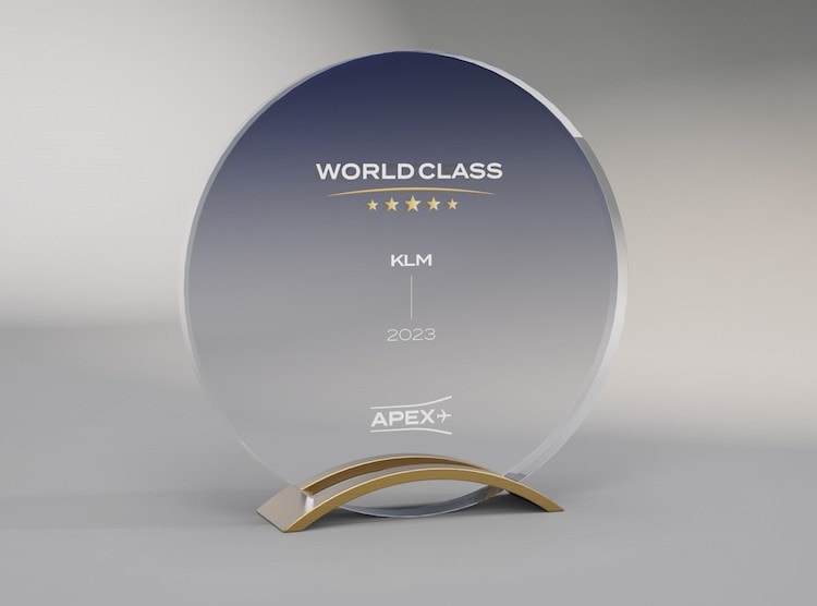 Apex World Class award 2023 for KLM Airways