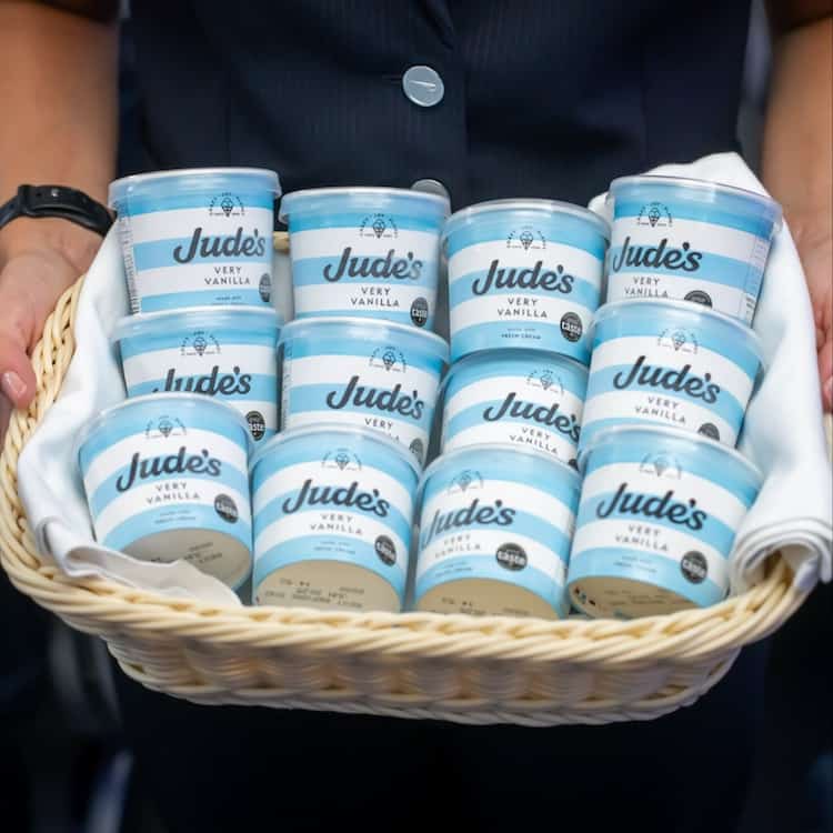 British Airways Ice Cream Snack on Flight