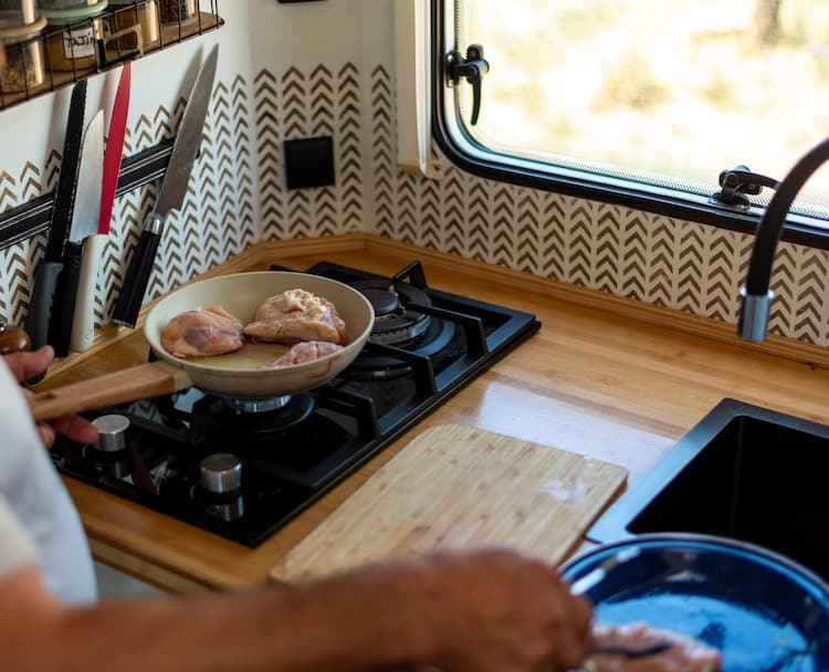 Cooking in a Campervan Kitchen