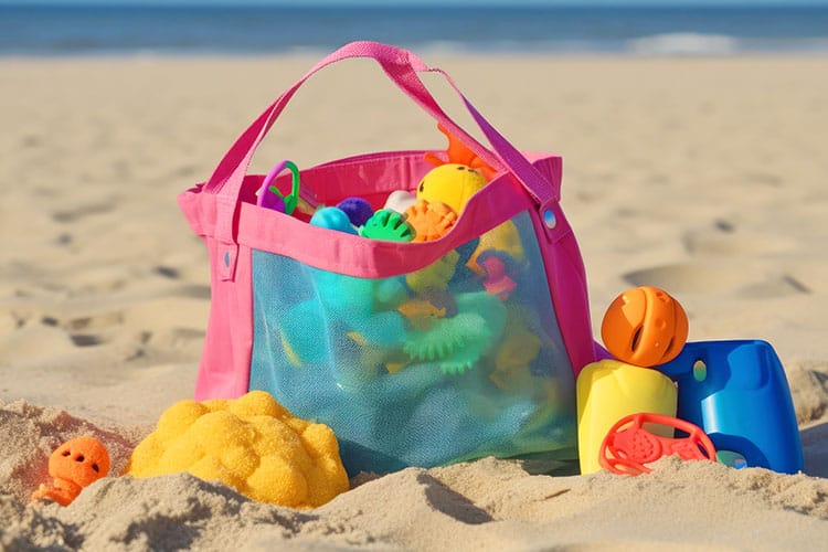 Mesh Beach Bag for Sand Toys
