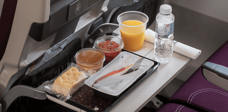 Qatar Airways Economy Class Meal Example