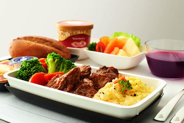 Singapore Airlines Premium Economy Meal