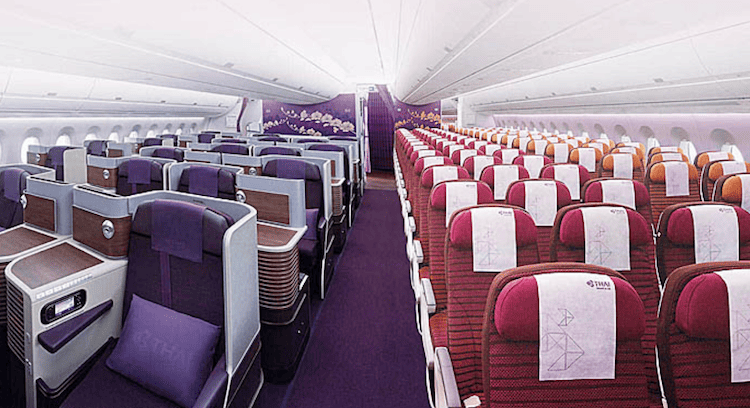 Thai Airways Business Class Seating Cabin