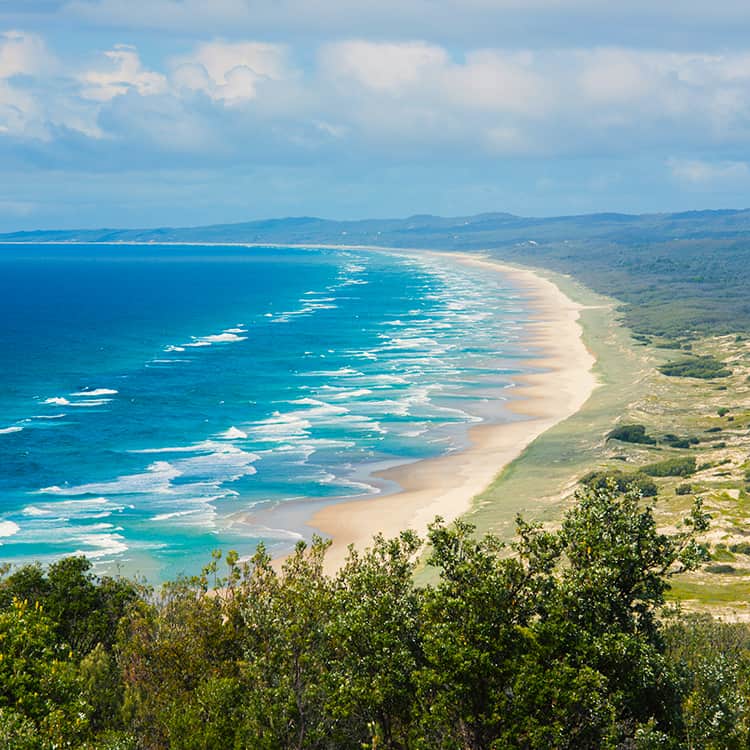 Best Moreton Island Tours - Morton Island Beach from the top