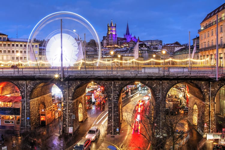 Bo Noel Christmas Market in Lausanne Switzerland