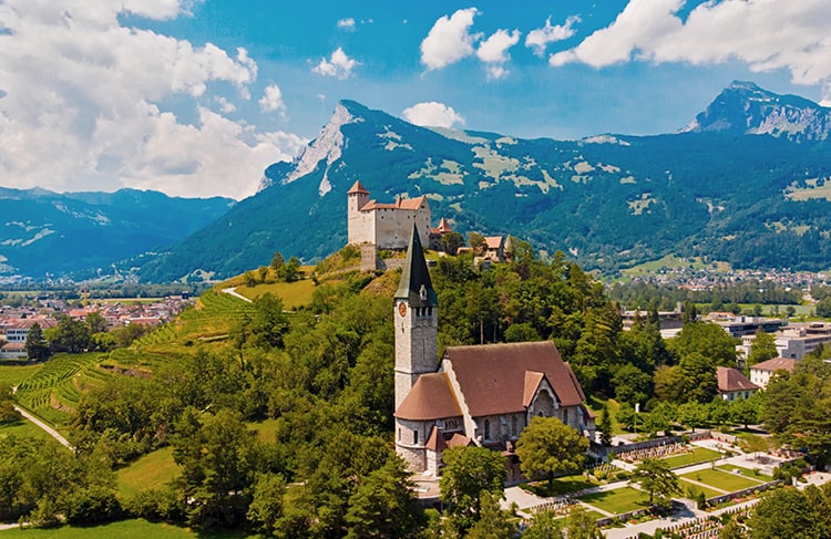 Gutenberg castle in Liechtenstein Europe