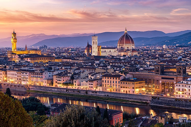 Piazzale Michelangelo sunset views of florence