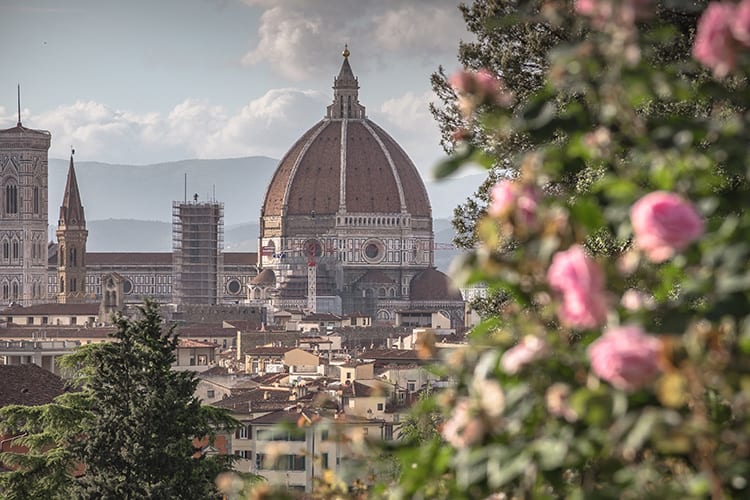 View from the Rose Garden In Florence