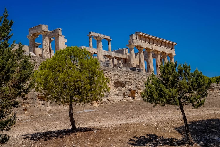 Aphaia Temple Side View in Aegina by Offbeat Greece