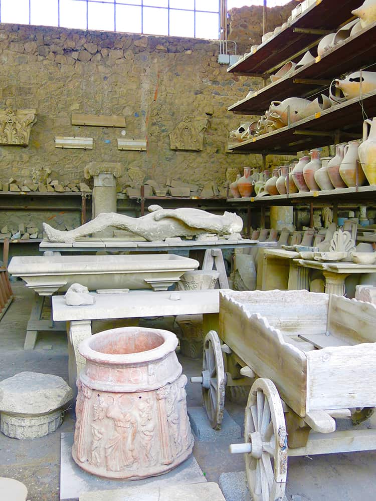 Best Pompeii Day Trips from Rome, remains of the Pompeii museum