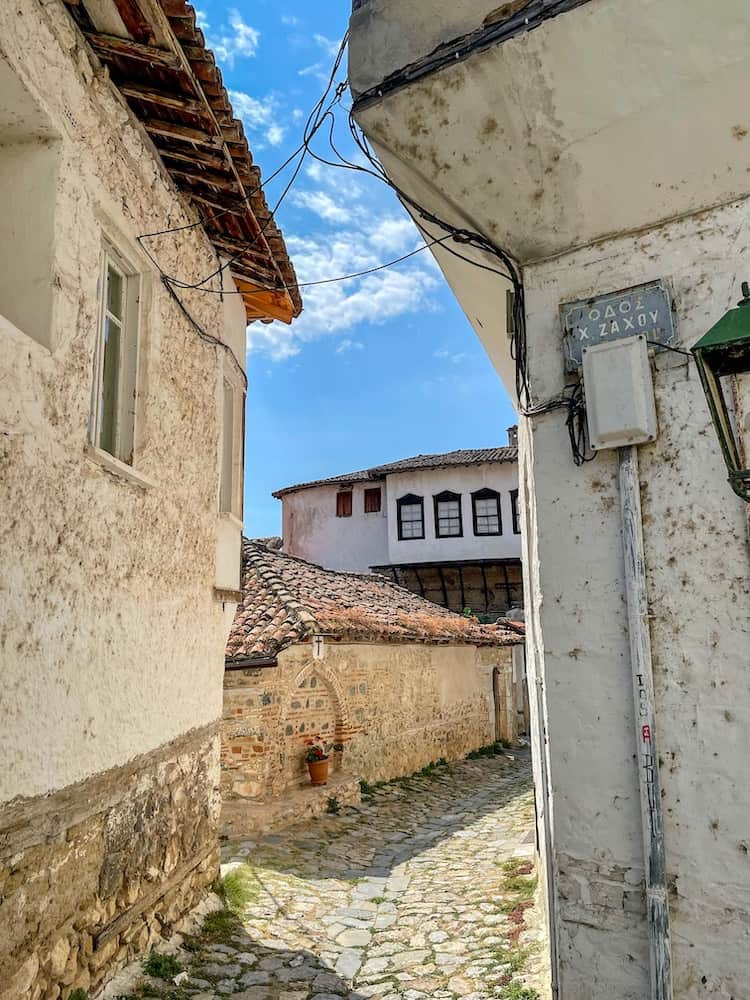 Kastoria Greece Cobblestone alleyway