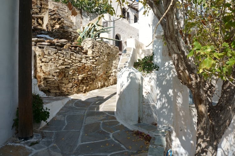 Paros Greece Streets through village