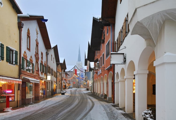 Ludwigstrasse in Garmisch-Partenkirchen, Bavaria, Germany