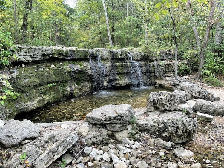 Roark Creek Waterfall Trail for things to do in the Ozarks with Kids