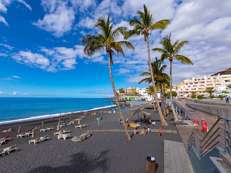 Best islands in Spain - black lava sand at Puerto Naos in La Palma Island