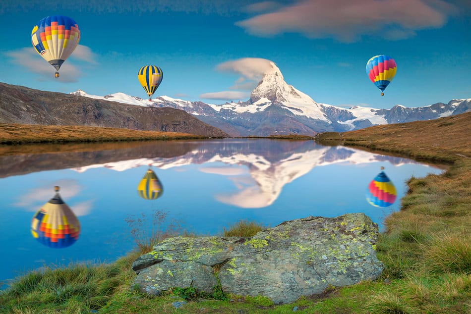 Hot Air Balloon Alps