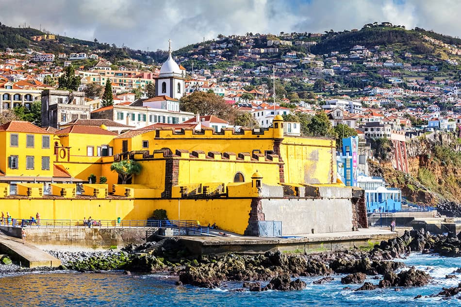 Old castle in Funchal, capital city of Madeira