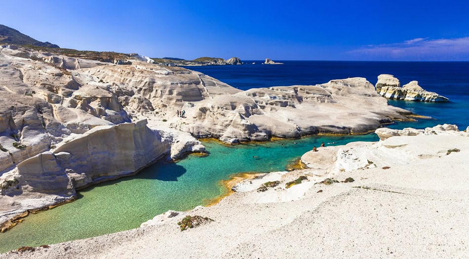Sarakiniko Beach Milos Greece