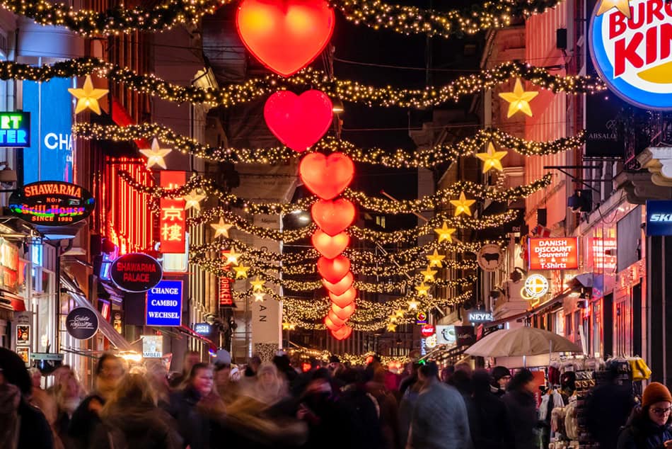Copenhagen in Denmark at Christmas