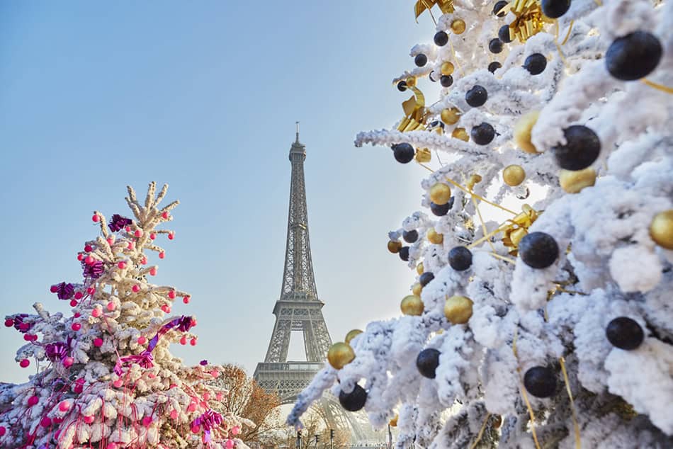 Paris France in Christmas