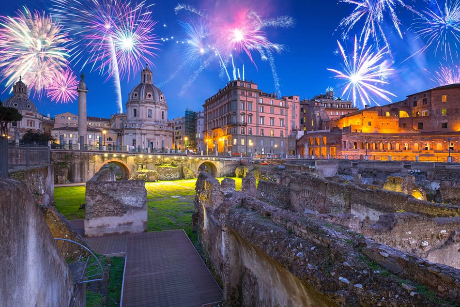 Rome Italy Fireworks NYE