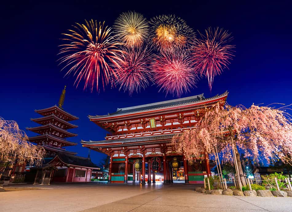 Tokyo Japan NYE Fireworks