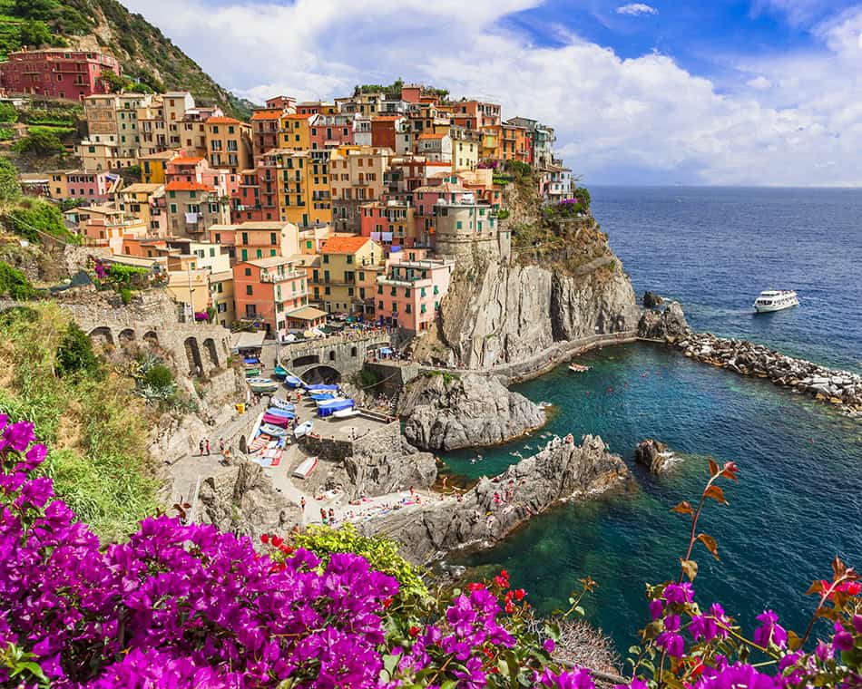Manarola In Cinque Terre Italy in Spring