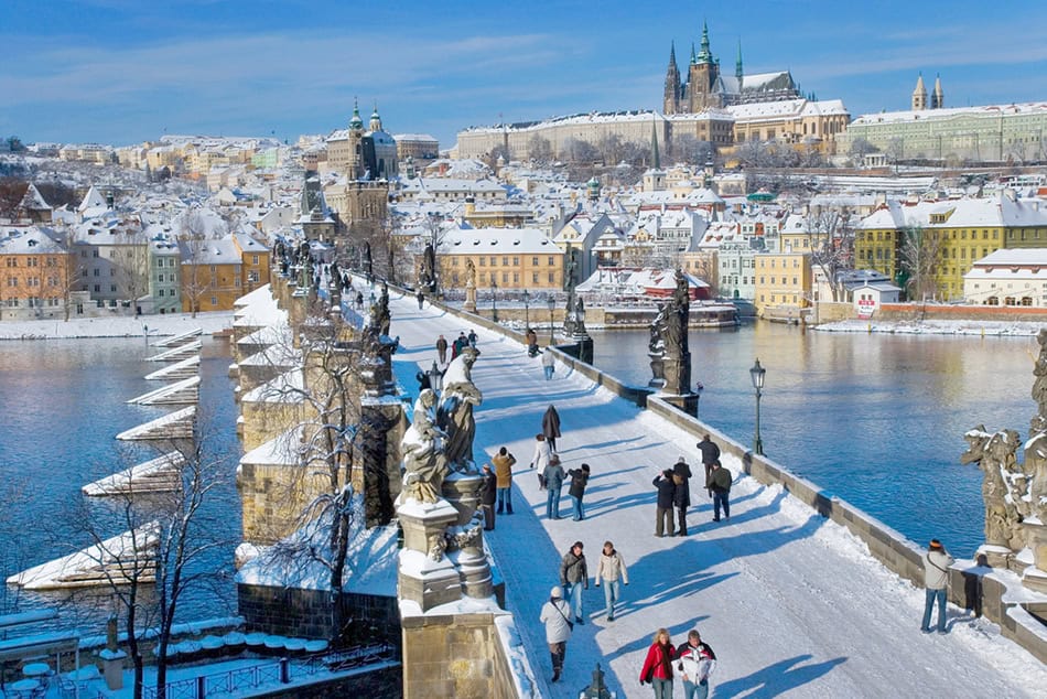 Prague, Czech Republic in winter