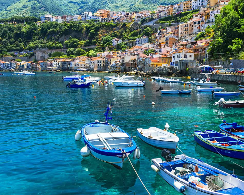 beautiful sea and places of Calabria -Scilla town with tradition