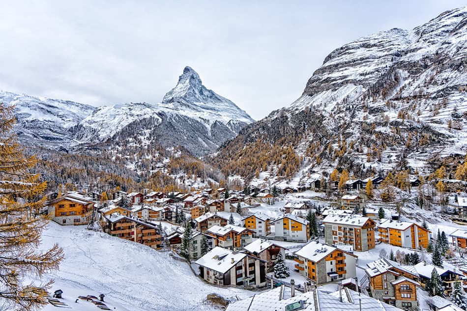 Zermatt in Winter Switzerland Europe