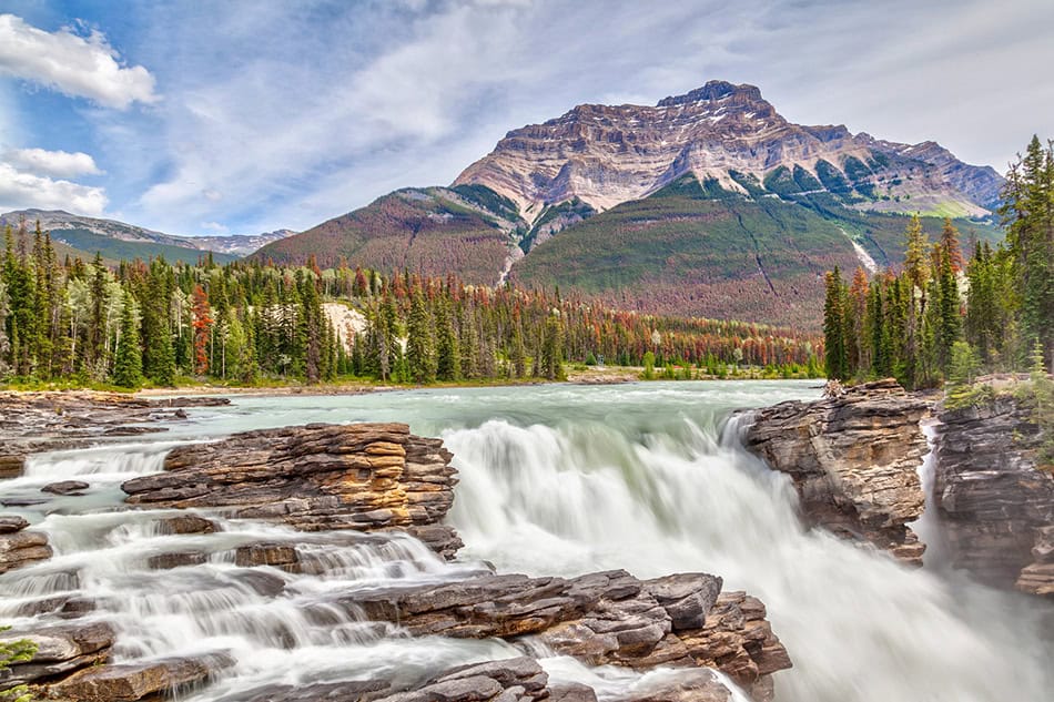  Athabasca Falls in Jasper National Park Canada
