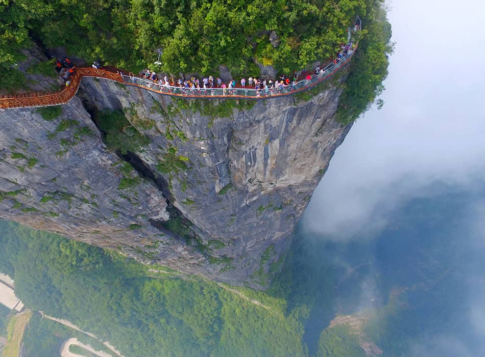 Glass Skywalk of Tianmen Mountain in China