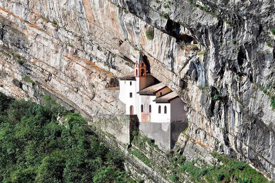 The Hermitage of Saint Columban in Trentino Italy