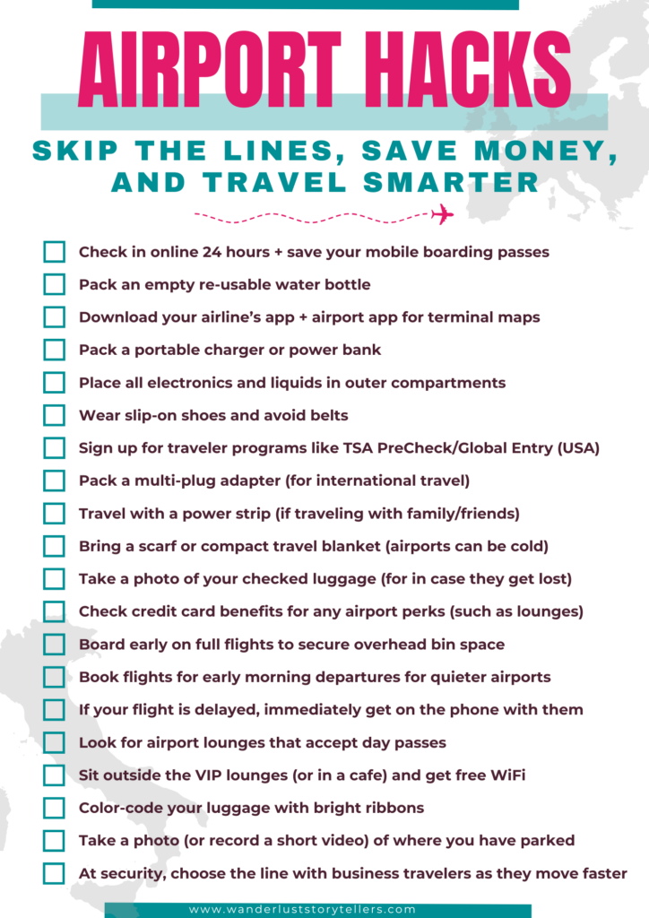 Airport Hacks + Airport Tips