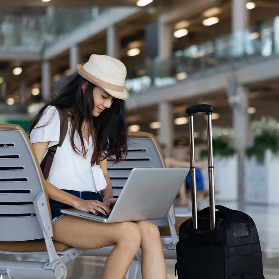 Airport on laptop