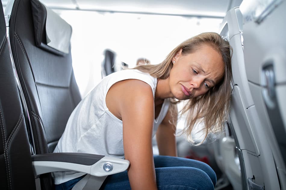Miserable on a plane flight