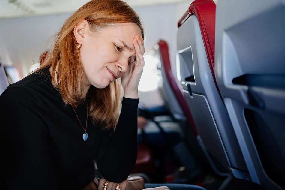 On a flight plane