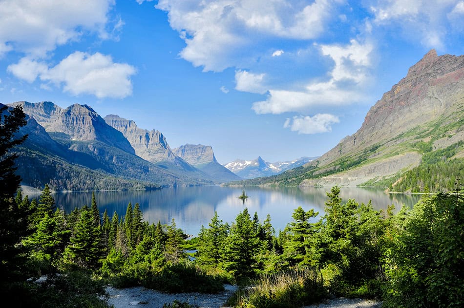 Saint Marys Lake at Glacier National Park Montana USA