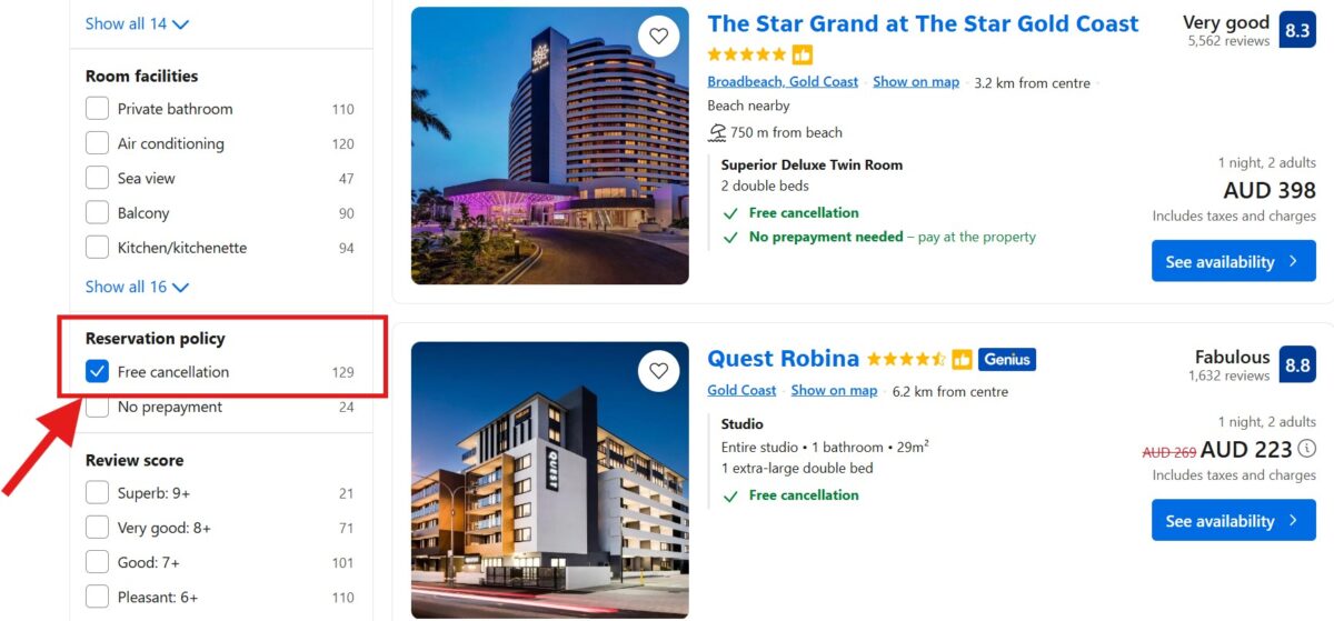 free Cancellation