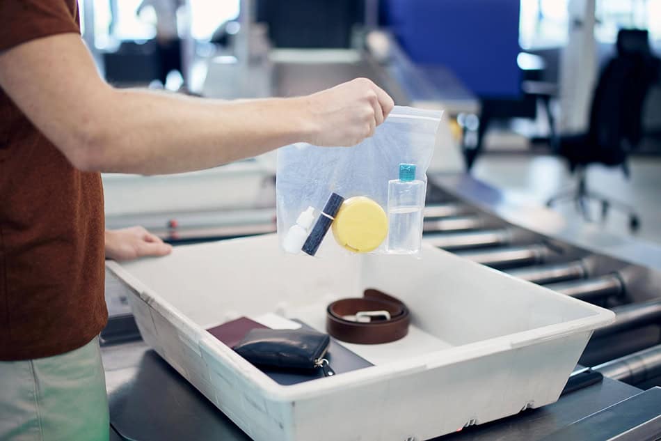 Airport Security Liquid in Plastic Bag