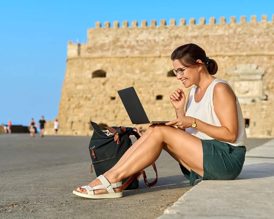 Europe Digital Nomad Laptop Working