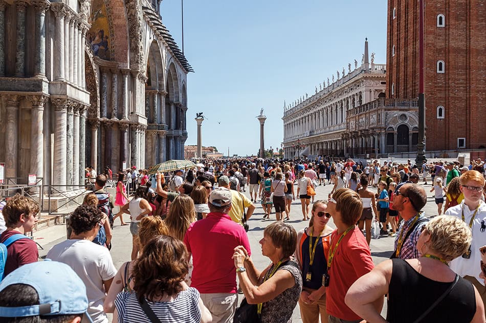 St Marco Square Crowds Venice Italy