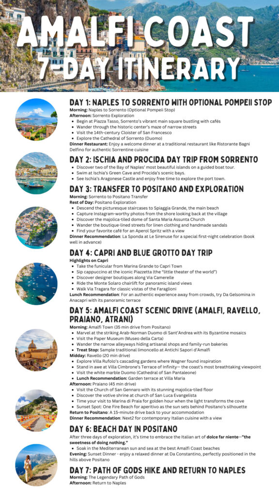 Amalfi Coast 7-Day Itinerary