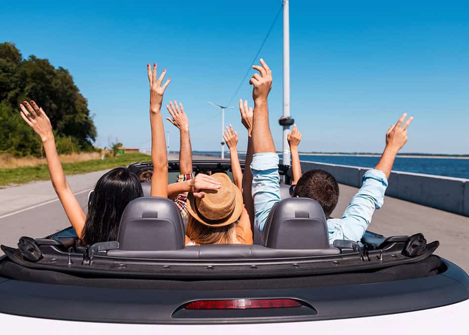 Car road trip with friends
